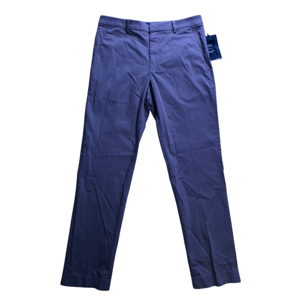 Perry Ellis Portfolio Essentials Pants Mens 31x30 Grey Slim Fit Stretch Chino